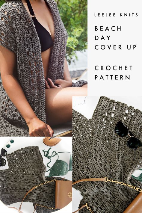 Crochet Beach Cover Up Pattern - Leelee Knits Crochet Swimsuit Coverup Pattern Free, Crochet Cover Up Pattern Free, Crochet Beach Cover Up Pattern Free, Cover Up Crochet Pattern, Beach Cover Up Pattern, Swimsuit Coverup Pattern, Crochet Beach Coverup, Crochet Bathing Suit Cover, Cover Up Pattern