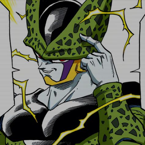 Cell Pfp Dragon Ball, Dragon Ball Pfp Manga, Perfect Cell Pfp, Dbz Manga Pfp, Perfect Cell Manga, Perfect Cell Icon, Perfect Cell Dbz, Cell Perfect Form, Dbs Pfp