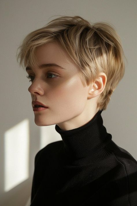 Functional Hairstyles, Straight Pixie Cut, Tomboy Haircut, Classic Pixie, Shaved Pixie, Fine Flat Hair, Pixie Haircut Ideas, 2024 Hairstyles, Short Haircut Styles