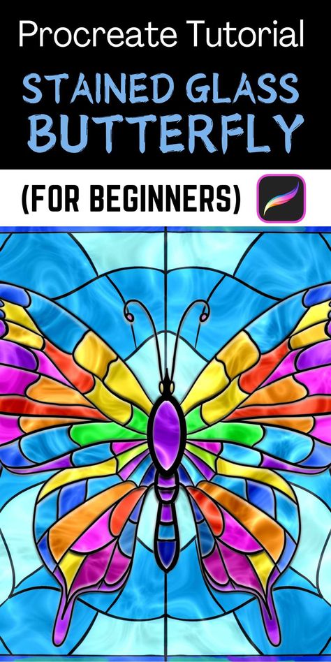 Learn to create beautiful stained glass butterflies in Procreate with this easy step-by-step tutorial. Perfect for beginners! Discover tips and tricks for drawing, coloring, and adding texture. #procreate #procreatetutorial #stainedglass #stainedglassart #butterflyart #digitalart #digitalpainting #ipadart #ipadprocreate #arttutorial Stained Glass Watercolor, Texture Procreate, Glass Butterflies, Procreate Tutorials, Different Drawing Styles, Butterfly Tutorial, Stained Glass Patterns Free, Procreate Art, Procreate Tutorial