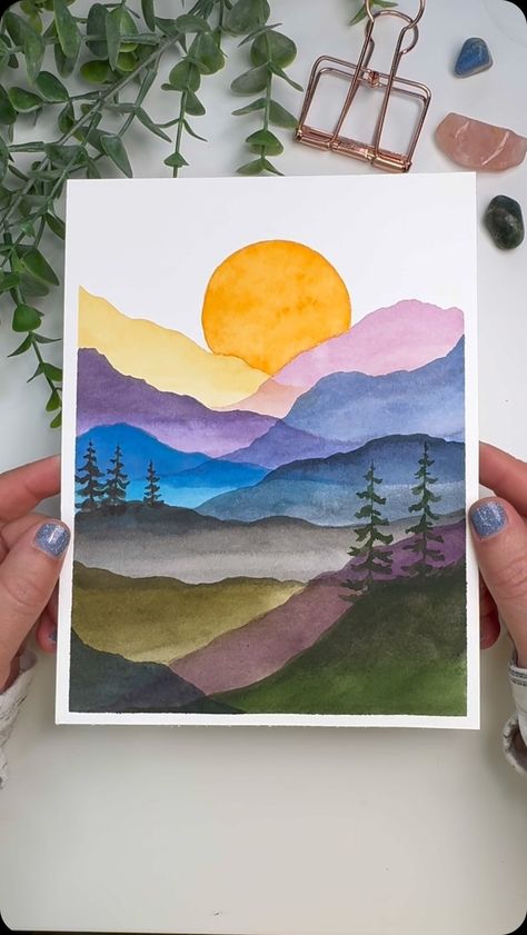 Instagram Trippy Watercolor Art, Spooky Watercolor, Color Study, Paint Nite, 2024 Design, 2024 Color, Color Painting, Color Studies, Watercolour Tutorials