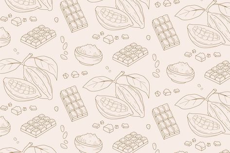 Free vector hand drawn chocolate pattern... | Free Vector #Freepik #freevector #chocolate-pattern #illustration-pattern #hand-drawn-background #abstract-illustration Choco Box, Background Chocolate, Chocolate Illustration, Chocolate Background, Chocolate Brands, Chocolate Packaging, Abstract Illustration, Perfume Design, Background Abstract