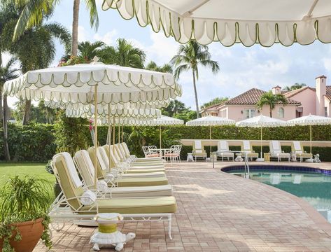 brown jordan calcutta chaise longues line the pool at the colony hotel Colony Palm Beach, Luxury Poolside, Colony Hotel, The Colony Hotel, Summer Travel Destinations, The Colony, Hotel Pool, Patio Area, Beach Town