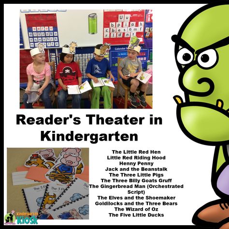 Using Reader's Theater in kindergarten is not only great fun, but it is the perfect way to build reading confidence, fluency, and developed comprehension skills. These scripts are perfect for benchmark kindergarten readers! The scripts are engaging as they are based on familiar folktales. Books For Kindergarten, Readers Theater Scripts, Reader's Theater, Decodable Readers, Readers Theater, Theatre Plays, Comprehension Skills, Kindergarten Books, Kindergarten Ideas