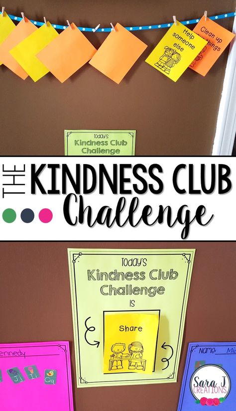 The Kindness Club Challenge is an easy way to focus on ways to be kind.  This can be used at home or in the classroom to teach kindness and positive behavior to young kids. Kindness Club, Teaching Kindness, Kindness Projects, Children Day, Kindness Challenge, Kindness Activities, Classroom Behavior, To Be Kind, Positive Behavior