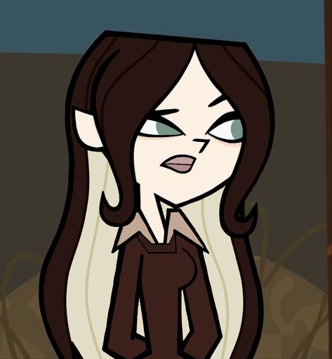 Dawn Total Drama, Brown And Blonde Hair, Brown And Blonde, Blonde Hair Green Eyes, Hair Green Eyes, Total Drama, Brown Top, Green Eyes, Blonde Hair