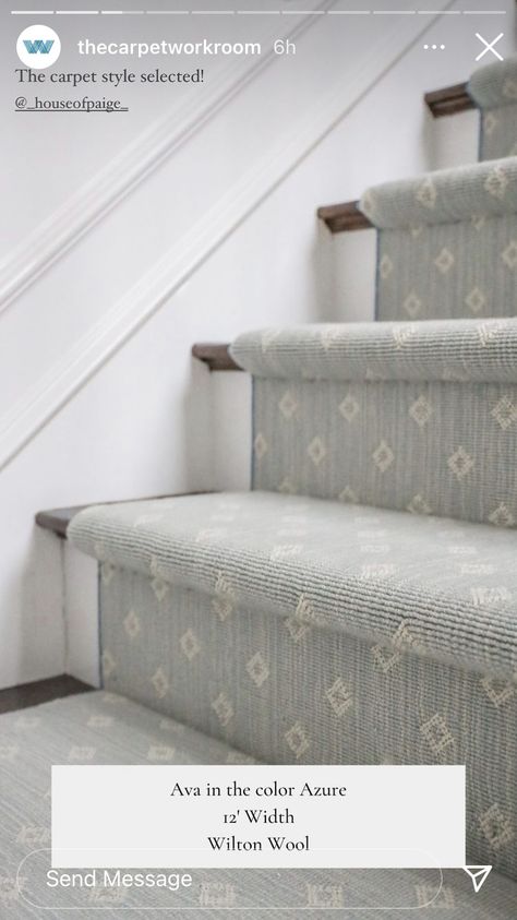 Wool Stair Runner, Living Room Essentials, Stair Runners, Stair Runner Carpet, Carpet Stairs, Stair Runner, Staircase Design, Blue Diamond, First Home