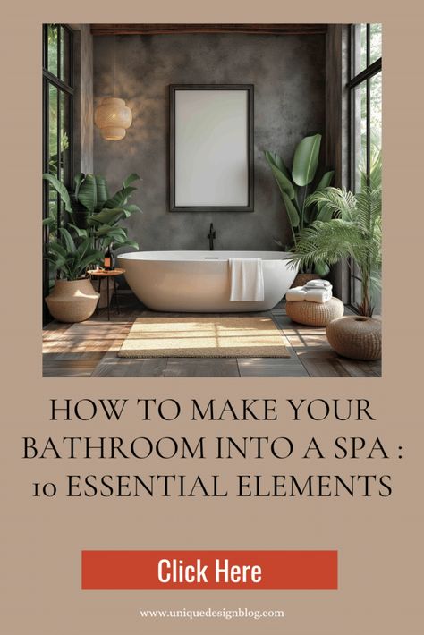 A spa bathroom can provide a luxurious and relaxing escape from the stresses of daily life. Here are 10 ideas to create a spa-like atmosphere in your home bathroom. Spa Like Bathroom Ideas, Concrete Bathroom Ideas, Zen Spa Bathroom, Spa Bathroom Ideas, Inviting Bathroom, Bathroom Remodel Plans, Luxury Spa Bathroom, Spa Style Bathroom, Modern Spa