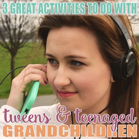 Sometimes it’s difficult for grandparents to come up with an activity to do with tween and teenage grandchildren. Will the grandkids think the activity is too juvenile? Will they be bored with it? Will they turn up their nose and not participate? One way to grab grandkids’ interest is to base your activity around something … Fun Activities For Teens, Teenager Activities, Grandparents Activities, Teen Sleeping, Daughter Activities, Camping With Teens, Kids Questions, Kids Things To Do, Activities For Teens