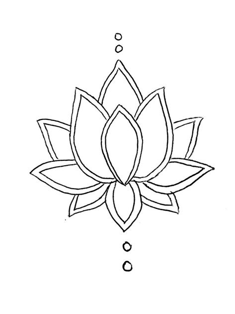 Pin by Livy.andersen on piirrustus | Lotus flower drawing, Lotus flower outline, Flower drawing Beaded Lotus Flower, Punch Drawing Reference, Flower Outline Tattoo, Lotus Flower Outline, Lotus Outline, Simple Lotus Flower Tattoo, Lotus Flower Drawing, Lotus Mandala, Flower Outline