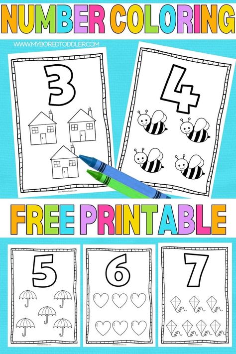 Worksheetfun.com Free Printable, Dot The Number Free Printables, Preschool Number Coloring Pages, Free Counting Printables, My Number Book Free Printable, Learning Number Activities, Free Preschool Printables Numbers, Numbers 0-20 Free Printable, Preschool Number 2 Activities