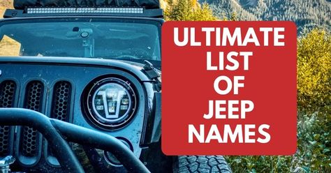 Jeep Name Decal Placement, Jeep Badges Placement, Black Jeep Names Ideas, White Jeep Names Ideas, Jeep Wrangler Names Ideas, Jeep Names Decals, Jeep Wrangler Names, Names For Your Car, Jeep Names Ideas