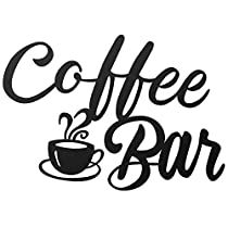 Check this out! Metal Coffee Bar, Coffee Cup Wall, Farmhouse Kitchen Wall Decor, Farmhouse Kitchen Wall, Black Coffee Cup, Wall Decor Letters, Letter Wall Decor, Coffee Wall Decor, Coffee Wall Art