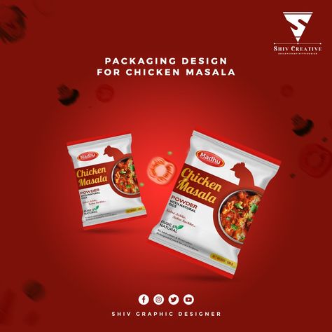 Packaging Design for Chicken Masala Post Chicken Masala Packaging Design, Masala Creative Ads, Social Media Creative Post, Social Media Creative Ads, Packing Idea, Masala Fries, Social Media Creative, Brain Storm, Creative Post