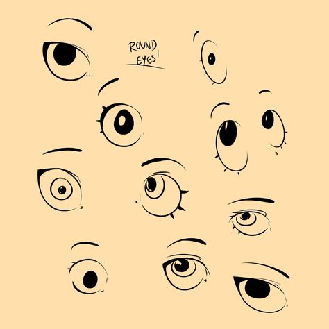 How to Draw Eyes - Cute Round Anime Eyes Round Anime Eyes, Cute Cartoon Eyes, Eyes Realistic, Eye Drawings, Corgi Drawing, Manga Drawings, How To Draw Eyes, Realistic Eye Drawing, Cartoon Eyes Drawing