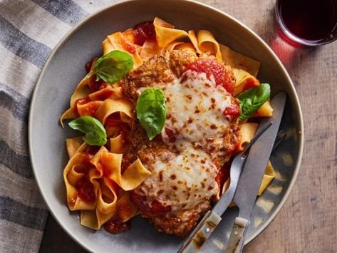 Parmesan-Crusted Chicken Parm Giada At Home, Food Processor Uses, Parmesan Crusted Chicken, Chicken Parm, Parmesan Crusted, Crusted Chicken, Chicken Parmesan, Chicken Breast Recipes, Recipe Of The Day