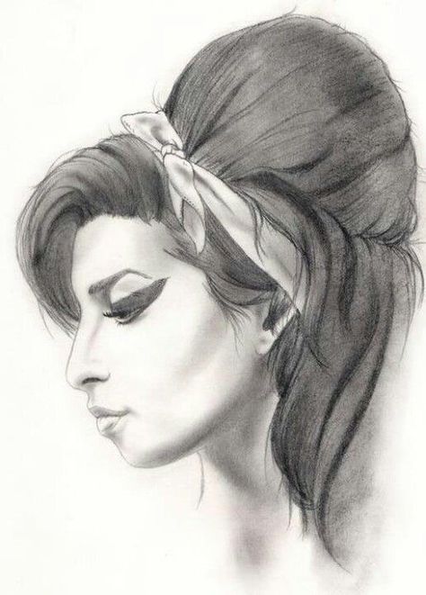 Amy Winehouse Drawing, Amy Wine, Costume Viking, Beautiful Wallpapers Backgrounds, Gcse Art, House Drawing, Pencil Art Drawings, Amy Winehouse, Caricatures