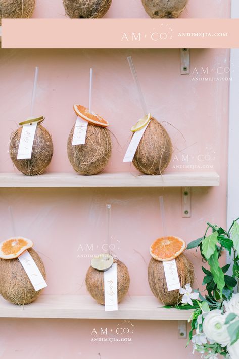 Coconuts and fruit for your special guests. This tropical themed seating chart with pink accents will be perfect for that destination wedding. #weddingseatingchart #tropicalseatingchart #destinationwedding #weddingsinflorida #weddingservices #rentme #andimejiaco Coconut Seating Chart, Tropical Wedding Seating Chart, Beach Seating Chart, Tropical Seating Chart, Beach Wedding Seating Chart, Themed Seating Chart, Calligraphy Vows, Bermuda Wedding, Great Relationship