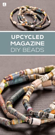 Magazine Paper Beads, Paper Bead Bracelets Ideas, Recycled Magazine Crafts Rolled Paper, Magazine Recycle Projects, How To Make Paper Beads, Diy Jewelry From Recycled Materials, Magazine Paper Crafts, Paper Beads Jewelry, Old Magazine Crafts