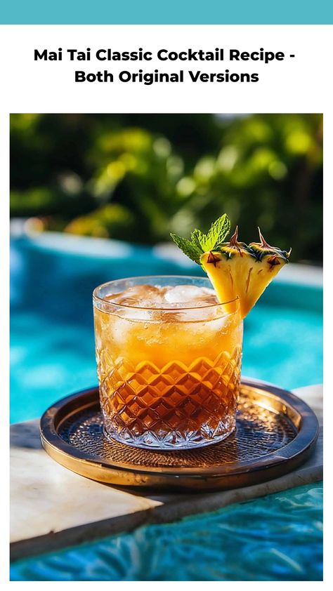 Discover the authentic Mai Tai recipe variations here! Unveil the classic versions that differ from what you usually find in bars. Elevate your cocktail game with these original concoctions straight from the past. Get ready to impress your friends at your next gathering! Mai Tai Cocktail Recipes, Pumpkin Spice Cocktail, Mai Tai Recipe, Mai Tai Cocktail, Party Food Bar, Rum Recipes, Types Of Cocktails, Recipe Drawing, Classic Cocktail Recipes