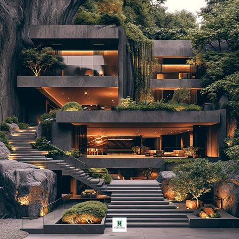 Peaceful Architecture, Game Architecture, Brutal Architecture, San Myshuno, Falling Water, Futuristic Home, Luxury Modern Homes, Dream Life House, Architect Design House