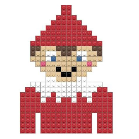 Elf on the Shelf Elf On The Shelf Cross Stitch, Elf Perler Bead Patterns, Elf Perler Beads, Elf On The Shelf Perler Beads, Christmas Pixel Art, Perler Christmas, Cross Stitch Tiny, Christmas Pixel, Hama Beads Christmas