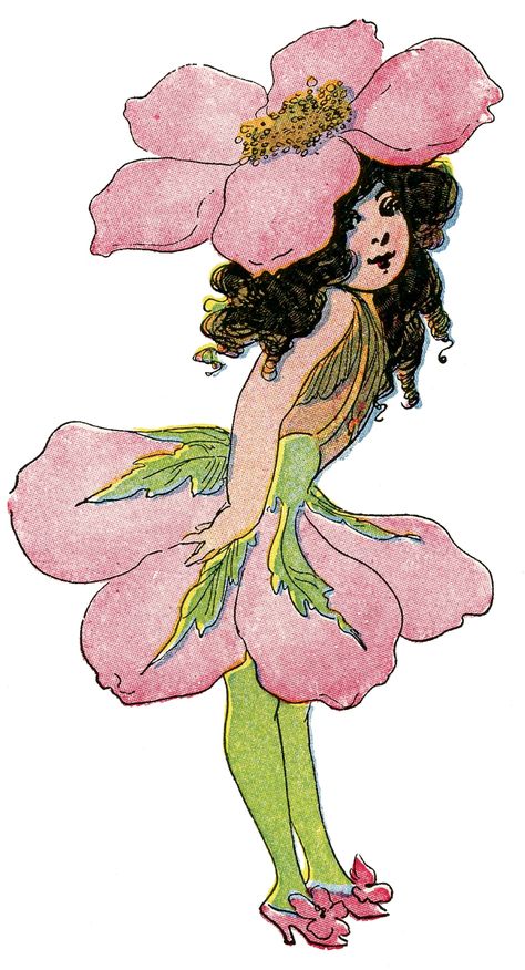 Pansy Fairy, Fairy Prints, Graphic Fairy, Flower Rain, Fairy Clipart, Fairy Drawings, Fairy Images, The Graphics Fairy, Fairy Illustration