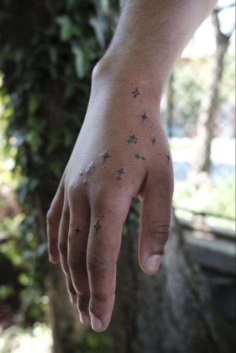 Astronomy Hand Tattoo, Sparkle Hand Tattoo, Romania Tattoo, Astronomical Tattoo, Timisoara Romania, Tattoo People, Constellation Tattoos, Hand Wrist, Hand Tattoo