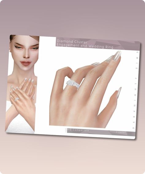 Sims 4 Jewelry CC: Diamond Cluster Engagement And Wedding Ring Engagement Rings Sims 4 Cc Patreon, Wedding Ring Sims 4, Ring Sims 4 Cc, Sims 4 Cc Wedding Rings, Sims 4 Engagement Ring Cc, Sims 4 Rings Cc, Sims 4 Jewelry Cc, Sims 4 Jewelry, Hailey Bieber Wedding