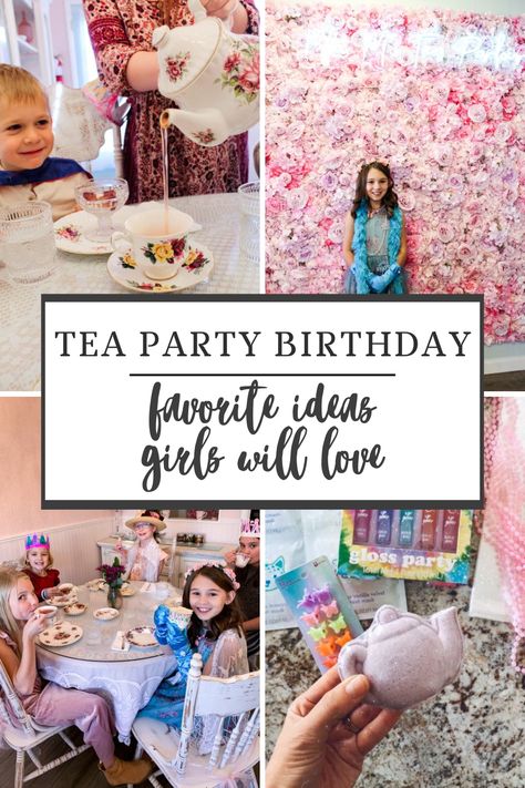 Childs Tea Party Birthday, Three Tea Party Theme, Tea Party For Girls Birthday, Five Year Old Tea Party Birthday, Girls Afternoon Tea Party Ideas, School Tea Party Ideas, Tea Party For Girls Ideas, 6th Birthday Tea Party, Tea Party Bday Cake