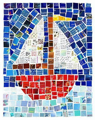 Paper Mosaic, Mosaic Art Projects, Magazine Crafts, Homeschool Art, Camping Art, Art Classroom, Art Club, Elementary Art, Teaching Art