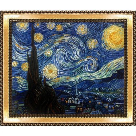 You'll love the 'Starry Night' by Vincent Van Gogh Framed Oil Painting Print on Wrapped Canvas at Wayfair.ca - Great Deals on all Décor & Pillows products with Free Shipping on most stuff, even the big stuff. Art Prints Decor, Van Gogh Pictures, Floral Wall Art Prints, Favorite Paintings, Prints Decor, Starry Night Painting, Vincent Van Gogh Art, Beautiful Oil Paintings, The Starry Night