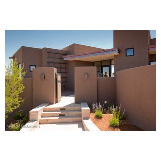 Contemporary Homes in Santa Fe - Contemporary - Exterior - Albuquerque - by Tierra Concepts | Houzz Modern Southwest Home Exterior, Southwest Home Exterior, Modern Southwest Home, Southwest Home, Rustic Craftsman, Perry Homes, Contemporary Exterior, Coastal Contemporary, Contemporary Homes