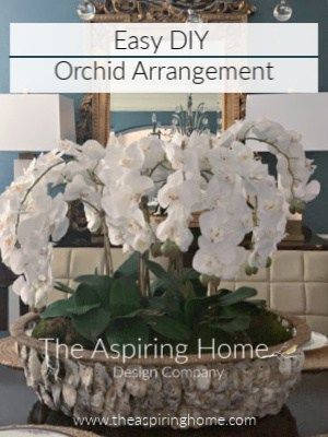 Faux Orchid Arrangements Diy, Orchid Arrangements Centerpieces, Diy Orchid Arrangement, Faux Orchid Arrangements, Diy Orchids, Flower Centerpieces Diy, Faux Orchid, Home Flower Arrangements, Orchid Flower Arrangements