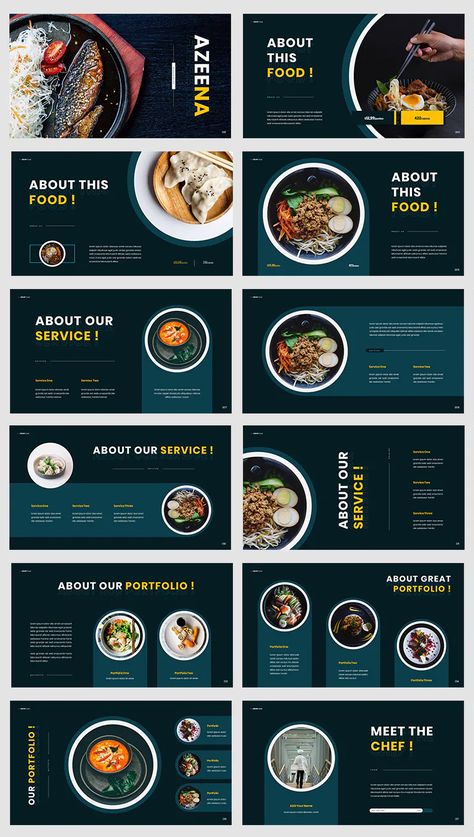 Asian Food Keynote Presentation Template. 30+ Total Slides Presentation Of Food, Asian Food Presentation, Food Powerpoint Presentation, Presentation Food Ideas, Food Slide Presentation, Food Presentation Design Powerpoint, Food Catalog Design Layout, Slide Presentation Design Templates, Food Ppt Template