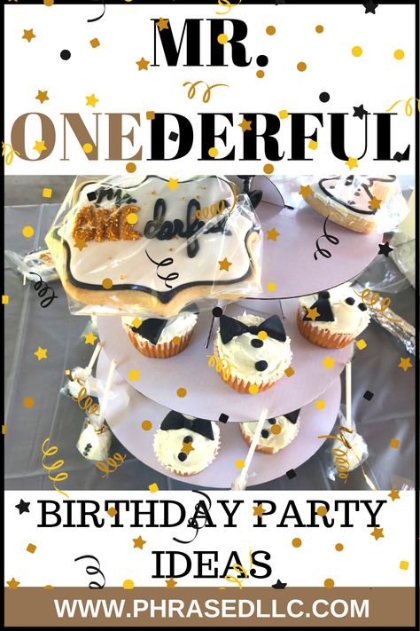 Mr Wonderful 1st Birthday Theme, Me Onederful Birthday, Mr Onederful Birthday Decoration, Mr Wonderful 1st Birthday, Mr Onederful Birthday Cake, Planning 1st Birthday Party, Onederful Birthday Party, Mr Onederful Birthday Party Ideas, Birthday Cupcakes Boy