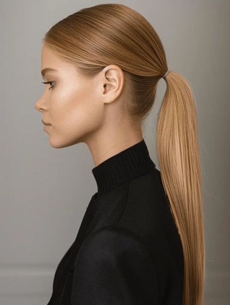 40 Sleek Ponytail Hairstyles to Add a Touch of Elegance to Your 2024 Look Blonde Low Ponytail, Black Hair Curly, Hairstyles For Work, Classy Updo, Slick Ponytail, Tail Hairstyle, Hair Clay, Elegant Ponytail, Blonde Ponytail