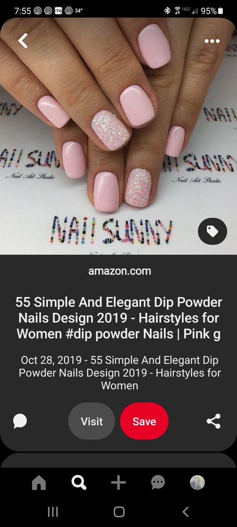 Gel Painted Natural Nails, Pink Nails Sns Powder, Pastel Sns Nails, Short Dip Powder Nails Spring Pink, Spring Nails 2023 Gel Short Pink, Summer Nails With Glitter Accent, Spring Nail Combos, Dip Nail Process, Dip Colors For Nails Spring