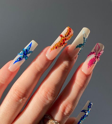 Beach Nail Designs, Colorful Nail, Acrylic Nails Coffin Pink, Colorful Nail Designs, Beach Nails, Hot Nails, Fire Nails, Dream Nails, Funky Nails