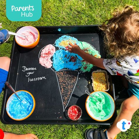 Ice Cream Play, Tuff Tray Ideas Toddlers, Sensory Rice, Toddler Sensory Bins, 2nd Birthday Boys, Shaving Foam, Sensory Crafts, Sensory Activities Toddlers, Nursery Activities