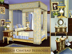 French Chateau Bedroom, French Canopy Bed, Chateau Bedroom, French Inspired Bedroom, Antique Living Room, Antique Table Lamps, Victorian Bedroom, Inspired Bedroom, Ornate Mirror