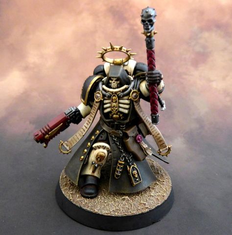 Chaplain, Mortifactors, Space Marines - Mortifactors Primaris Chaplain 1 - Gallery - DakkaDakka Primaris Chaplain, Space Marine Chaplain, 40k Armies, Lego Sculptures, Dark Warrior, Marine Colors, Warhammer 40k Miniatures, Space Marines, Model Paint