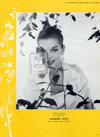 Parfum Ads, Perfume Ads, Beauty Ads, Classic Perfumes, Jacques Fath, Perfume Ad, Beauty Ad, Green Water, Catherine Deneuve