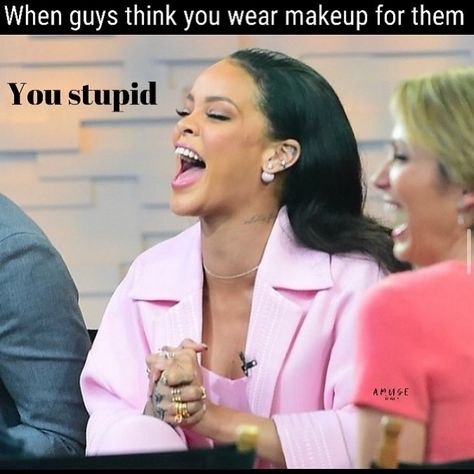 @makeuphousehold on Instagram: “FACTS 😝😂😂😂💗💗💗||>>> #makeuptutorial #cutcrease #makeupbeauty #tutorialmakeup #morphe350palette #looksgood #makeupaddicts #makeupwedding…” Morphe 350 Palette, Rihanna Show, Bad Gal, Good Morning America, Cut Crease, Good Mood, Makeup Addict, How Beautiful, Rihanna