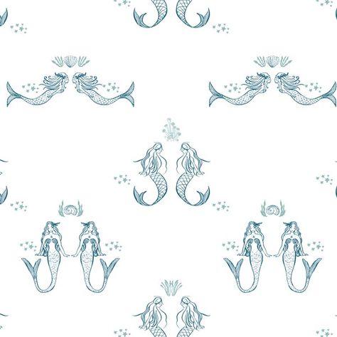 Coastal Cowgirl Tattoo Ideas, Mermaid Dancing, Cowgirl Tattoos, Mermaid Wallpapers, Art Biz, Surface Patterns, Lagoona Blue, Mermaid Tattoo, Mermaid Pattern