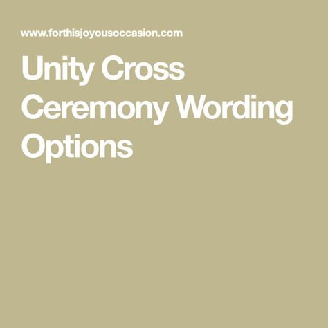 Unity Cross Ceremony Wording Options Romantic Wedding Vows, Unity Cross, Jersey Shore Wedding, Wedding Minister, Sand Ceremony Wedding, Wedding Wording, Unity Sand Ceremony, Wedding Ceremony Script, Unity Sand