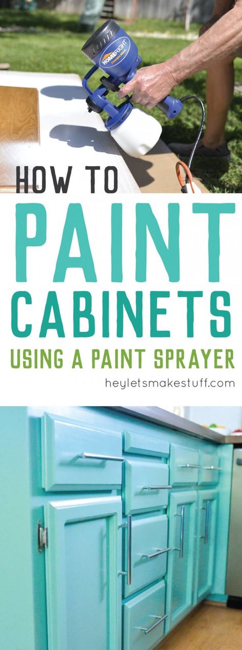 Painting cabinets? Get a perfect finis by taking the time to paint them right! Here’s how to paint cabinets using latex paint and a paint sprayer. Pantry Redo, Best Paint Sprayer, Painted Closet, Paint Cabinets, Using A Paint Sprayer, Hur Man Målar, Latex Paint, Paint Sprayer, Oak Cabinets