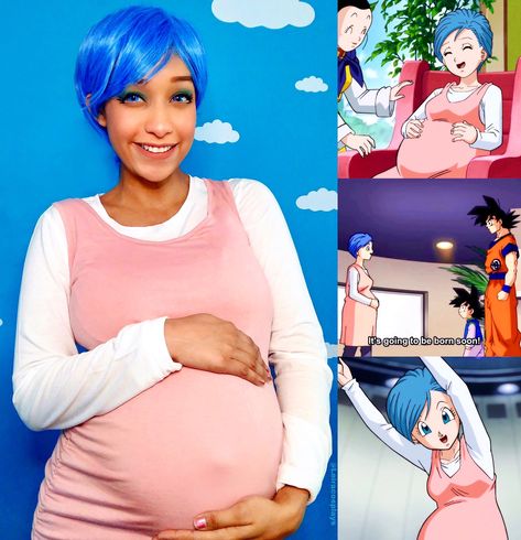 Pregnant Cosplay, Bulma Cosplay, Dbz Cosplay, Character Halloween Costumes, Pregnancy Costumes, Pregnancy Art, Pretty Pregnant, Pregnant Halloween, Casual Cosplay