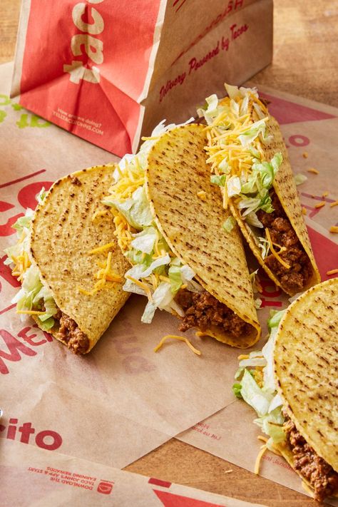 I Tried 7 Popular Fast Food Tacos—This Is the 1 I'll Order Again and Again Crunchy Beef, Food Tacos, Angus Burger, 5 Ingredient Dinners, Best Fast Food, Beef Tacos, Ground Beef Tacos, School Cafeteria, Passover Recipes