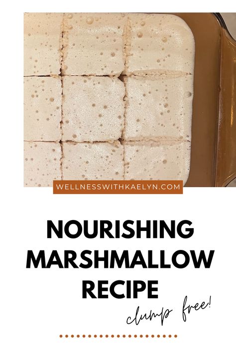 This easy clump-free marshmallow recipe is a great source of gelatin. Full of nourishing ingredients that support metabolical health, digestion, and have a diet for holistic health.   gelatin marshmallow recipe Gut Healing Gelatin Recipes, Gut Healing Marshmallow Recipe, Collagen Gelatin Recipes, Gut Healthy Marshmallows, Beef Gelatin Benefits, Homemade Gelatin Recipes, Gelatin Marshmallow Recipe, Unflavored Gelatin Recipes, Collagen Marshmallows